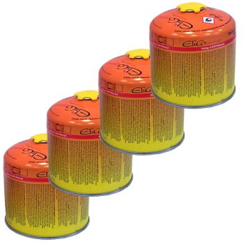 Plinske kartuše ElicoCamp 500 g z navojem 7/16 4/1 – set 4 plinskih kartuš