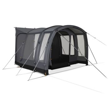 Napihljiv predprostor Kampa Traverse AIR Low z odprtim sprednjim vhodom.