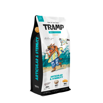 Tramp Nono Exquisite Articular&amp;Sterility - Suha hrana za sterilizirane pse in podporo sklepom, 12 kg