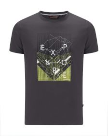 Moška T-shirt Majica Otley Temno Siva