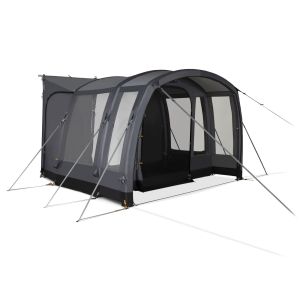 Napihljiv predprostor Kampa Traverse AIR Low z odprtim sprednjim vhodom.